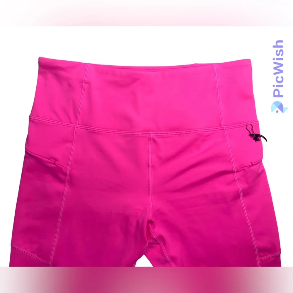 Pink Zipper Pocket Light n Tight Hi Rise Crop 17” (6-8) ZYIA NWT 791 - Picture 7 of 14